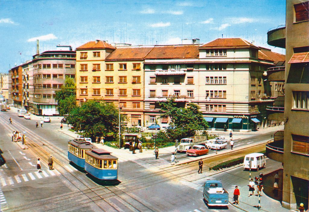 Križanje, Šubićeva ulica i ulica Socijalističke revolucije (današnja Zvonimirova), oko 1965.-1970. godine